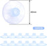 12pcs Suction Cup Glass Suction Pads 40mm Clear PVC Plastic Sucker Pads Without Hooks Extra Strong Adhesive Suction Holder for Home Kitchen and Ba...
