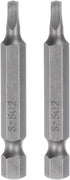 2pcs SQ2 Square Screwdriver Bit 1/4" Hex Shank 2" Length Magnetic Security Screw Driver Power Tool...