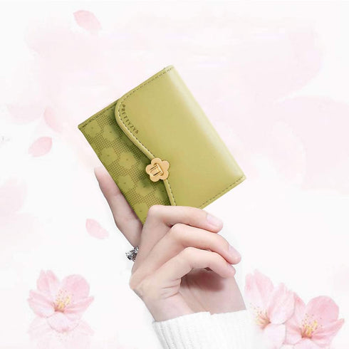 Small Wallets for Women Cute with Coin Purse Card Holder Ladies Mini Wallet Yellow...