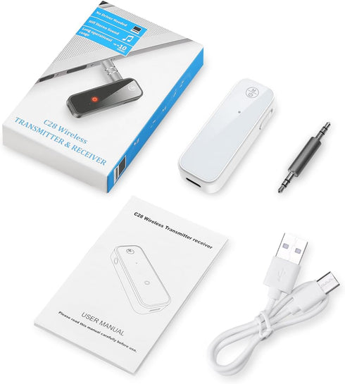 KeeKit Bluetooth 5.0 Receiver, AUX Bluetooth Adapter for Car, Home Stereo, Long Battery Life, Supports Hands Free Calls for Car, Headphones, Speak...
