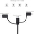 BoxWave Cable Compatible with Motorola Moto G6 Play - AllCharge 3-in-1 Cable for Motorola Moto G6 Play - Jet Black...