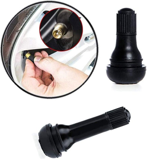 Tire Tyre Valve Stem 12 Pcs Car Tire Valve Stem TR412 TR414 Cap Rubber for Tubeless Rim Holes on Standard Vehicle Tires...