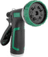 Garden Hose Nozzle,ABS Water Spray Nozzle with Heavy Duty 8 Adjustable Watering Patterns,Slip Resistant for Watering Plants,Lawn& Garden,Washing C...