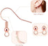 Rose Gold 925 Sterling Silver Earring Hooks Hypoallergenic 100Pcs Ear Wires Fish Hooks for Jewelry Making Supplies Findings with 100Pcs Clear Rubb...