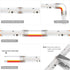 BTF-LIGHTING 3Pin 12mm Width Transparent Connector Kit 8pcs Strip to Strip Connector 8 Pairs of Wire to Strip Connectors Only Support FCOB SPI WS2...