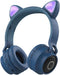 Kids Bluetooth Headphones,Wireless Over-Ear Headphones with Microphone,Cat Ear Headset with SD and TF Slot,Stereo Sound,Wireless and Wired Mode fo...