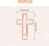 60 Pcs Cross Paper Clips, Christian Paper Clips Bookmarks Metal Paper Clips with Plastic Case for Christian Women Men Office School Home Teachers ...