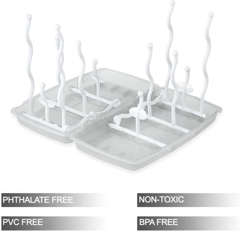 PandaEar Travel Bottle Drying Rack Space Saving| Portable Baby Bottle Dry Rack| Upright Vertical Collapsible Water Bottle Drying Rack| Dryer rack ...
