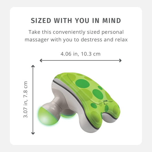 HoMedics Ribbit Mini Handheld Massager, Vibrating Electric Massager with Comfort Grip and LED Light, Batteries Included, Comes in variable colors,...