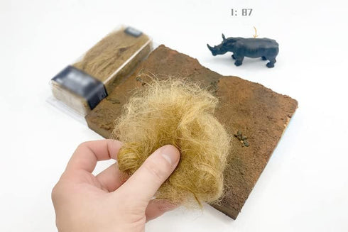 Warmtree Simulation Grass Miniature Static Grass Model Grass Tufts Railway Artificial Grass for Train Landscape Railroad Scenery Sand Military Lay...
