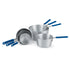 Vollrath 434212 2.75-Quart Wear-Ever Tapered Aluminum Sauce Pan with Silicone Grip for Restaurant Cafeteria Catering | Blue Cool Handle, 7.75"W x ...