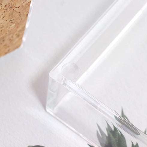 Clear Acrylic Body Bright Yellow Gold Tone Sticky Memo Pad Holder N Pen Holder Set for Office School Home Desk Organizer Supplies...