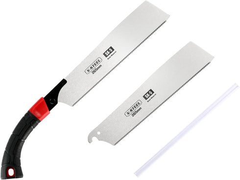 Japanese Pull Saw Hand Flush deep Cutting Trim Saw 10-2/5 Inch ?265MM) SK-5 Steel Blade Razor Fine Teeth Saw with Non-slip Rugged curved Handle Id...