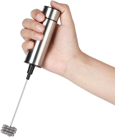 Electric Stirrer, Frother, Stainless Steel Coffee Stirrer Mixer Blender Electric Egg Beater Milk Frother Frother Wand Milk Frother Handheld Home K...