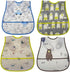 Baby Bib Waterproof With Snaps for Infants and Toddlers - 4pcs Food Catcher Bibs (Car Puppy Bear)...