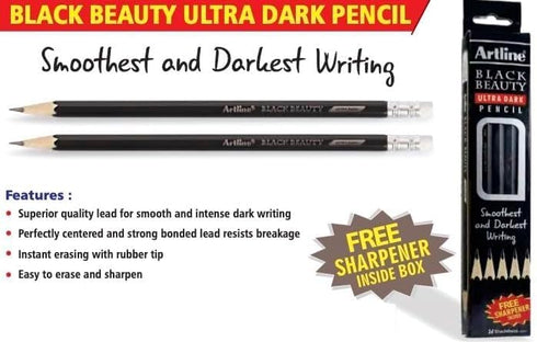 artline Black Beauty Ultra dark Pencil Pack of 2 (2)...