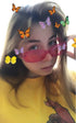 FEISEDY Retro Rectangle Sunglasses Women Men Vintage 90s Small Glasses Thick Narrow Fashion Y2K Plastic Glasses B2462...