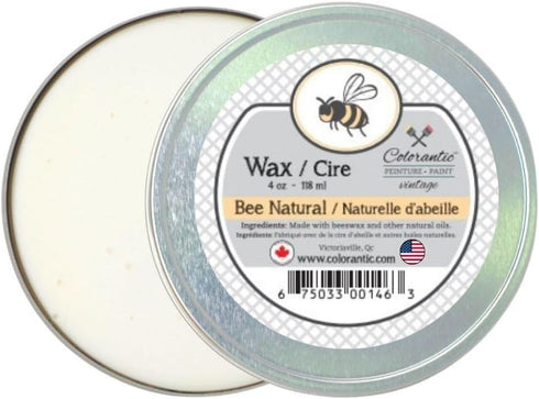 Colorantic | Clear Beeswax Furniture Polish | Chalk Based Paint Wax | Wood Waxes Cutting Board (4 oz, Clear Natural)...