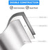 Soap Dish for Shower Suction Cup Powerful Vacuum System Rustproof 304 Stainless Steel Basket Sponges Holder with Razor Hooks for Bathroom or Kitch...