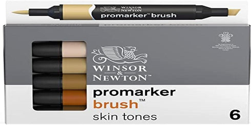 Winsor & Newton ProMarker Brush Set, 6 Count, Skin Tones...