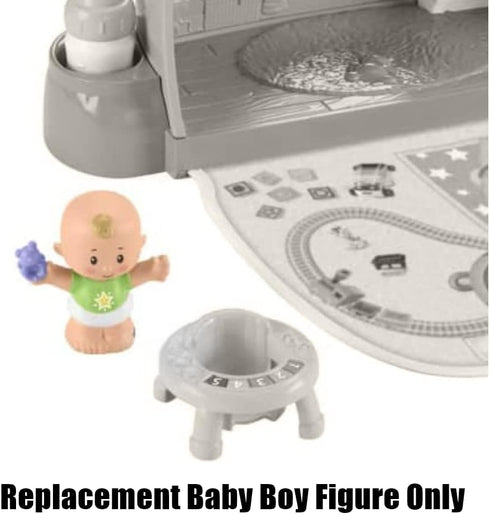 Replacement Part for Fisher-Price Little People Cuddle 'n Play Nursery Playset - GKP70 ~ Baby Boy Figure ~ Blonde Hair ~ Green Shirt with Star...