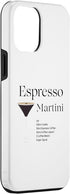 iPhone 14 Plus Espresso Martini Recipe Classic with Glass in Black Case...