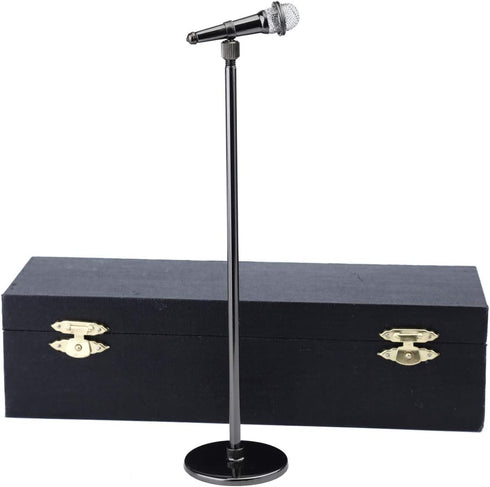 20-29cm Adjustable Miniature Microphone Mini Musical Instrument Mini Replica Model for 1:6 Action Figures Dollhouse Accessories Display Ornaments ...