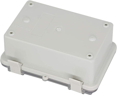 Zulkit Junction Box ABS Plastic Dustproof Waterproof IP65 Electrical Boxes Hinged Shell Outdoor Universal Project Enclosure Clear Cover with 2 Cab...