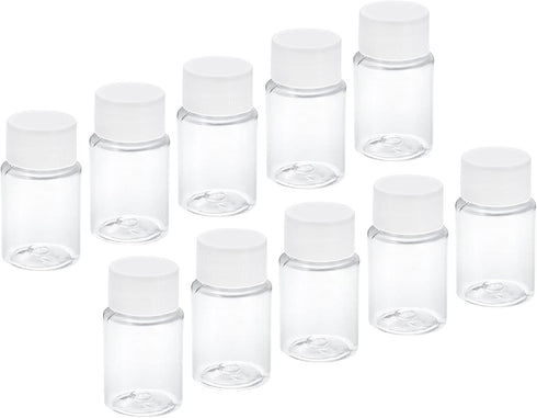 uxcell Plastic Lab Chemical Reagent Bottle 20ml/0.7oz Wide Mouth Sample Sealing Liquid Storage Container 10pcs...
