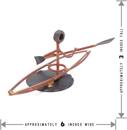 Kayak Collectible Handmade Metal Art Figurine, Desk Accessories, Trophy, Boss Gift, Office Décor, Water Craft...