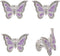 Cabinet Knobs Purple Drawer Knobs 6Pcs, Dresser Hardware Butterfly Shaped Knobs Pull Single Hole Handles for Cabinet Kitchen Cupboard Drawer Door ...