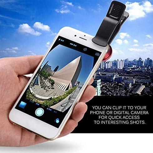 Phone Camera Lens, Mobile Phone Camera Lens Kit Fish Eye Lens 2 in1 Macro Lens& Super Wide Angle Lens with Black Universal Phone Clip......