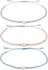KELITCH Women Friendship Bracelets Miyuki Beads Strand Bracelets Handmade Fashion 3 Pcs Pearl Bracelets Bangles...