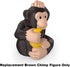 Replacement Part for Fisher-Price Little People Chimpanzee Playset - BDY75~ Replacement Brown Chimp Figure Holding a Banana and Scratching His Hea...