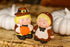 Holiday Salt and Pepper Shakers, Pilgrim Couple Holiday Ceramic Set, Holiday Decor, Barclay’s Buys...