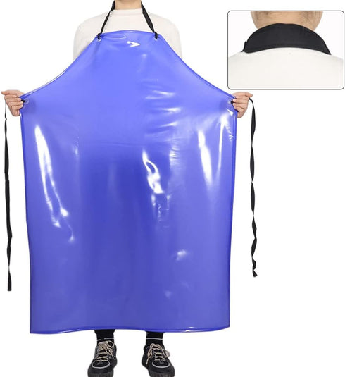 Chemical Resistant Vinyl Apron - Extra Large Waterproof PVC Aprons for Dishwasher,Dog Grooming,Fish Cleaning...