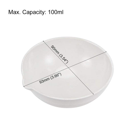 uxcell Evaporating Dish High-Temperature Resist Porcelain 100ml Round Form with Spout for Lab Supply Heating Liquid Scientific Teaching Experiment...