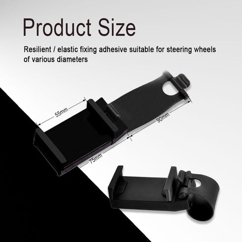 Car Steering Wheel Phone Mount, Steering Wheel Smartphone Mount, Portable Steering Wheel Phone Holder Mount Clip Fit for IPhone14/13/12/11 Pro Max...