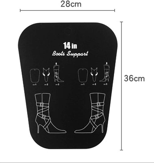 2 Pairs (14inch/36cm H) Plastic Thicken Long Boot Shaper Knee High Shoe Support Automatic Stand Hanger Shoes Trees Keeper Boot Short Inserts Holde...