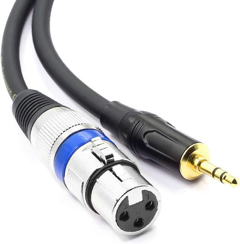 Disino XLR to 3.5mm (1/8 inch) Stereo Microphone Cable for Camcorders, DSLR Cameras, Computer Recording Device and More - 5ft...