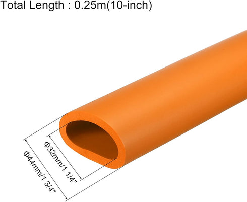 MECCANIXITY Foam Grip Tubing Handle Grips 32mm ID 44mm OD 5ft Orange for Utensils, Fitness, Tools Handle Support...