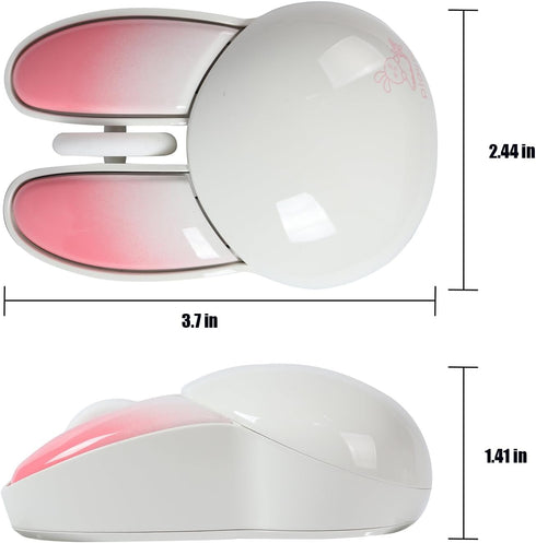 YOCUNKER Wireless Bluetooth Mouse for Laptop, Creamy Pink, Unisex...
