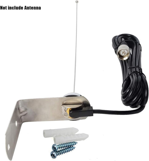 HYS TCJ-N1 3/8" to 3/4" Hole Mount with NMO Bracket L Shape Fender Mount 13'/About 4m RG-58 Coax Cable NMO to PL259 for All VHF/UHF/CB Radio NMO A...