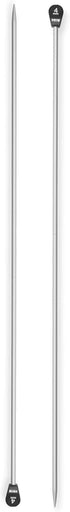 Prym 16" Single Point Aluminum, 4mm Knitting Needles, 40cm, Grey 2 Count......