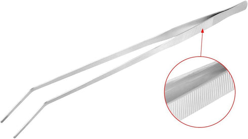 uxcell Aquarium Curved Tweezers 19 Inch Stainless Steel Extra Long, Fish Tank Aquatic Plants Clip...