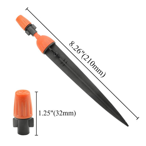 XINGYHENG 50Pcs(25Pairs) 360 Degree Adjustable Misting Drippers Atomizing Connector Spray Misting Dripped Closed Integral Emitter Nozzle Sprinkler...