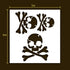 Skull Stencil | Halloween Horror Gothic Goth Punisher Skull Street Art Graffiti Stencils for Painting on Wood, Glass, Wall, Rock, Fabric, Walls, C...