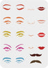 FINGERINSPIRE Facial Features Stencils 11.7x8.3 inch Plastic Eyes Stencils Large Reusable Mouth Lips Pattern Stencil Nose Mustaches Craft Painting...
