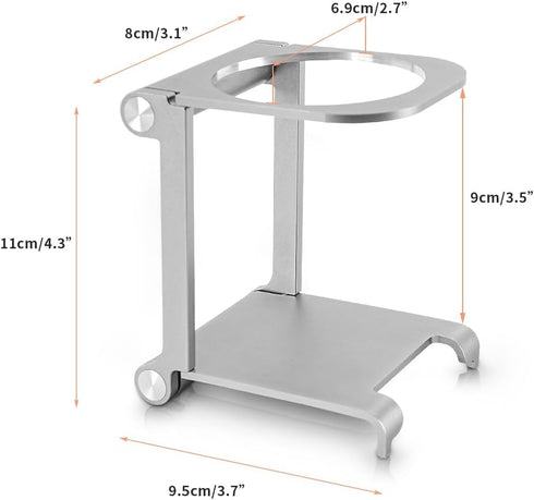 CAFEMASY Pour Over Coffee Dripper Stand - Travel and Camping Gadgets Foldable Aluminum Coffee Dripper Station Rack for Portable Espresso Coffee Ma...