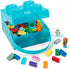 LEGO Box with Handle, Portable Storage Box, Translucent Light Blue...